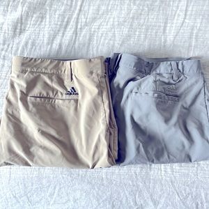 2 pair of adidas golf shorts